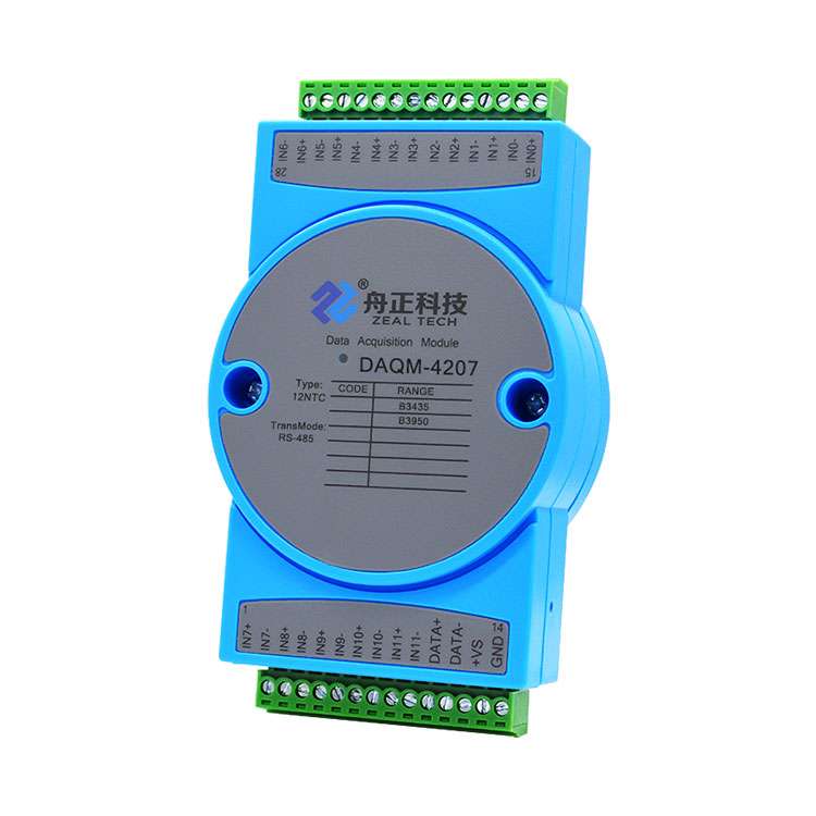舟正科技12 通道 NTC 热敏电阻温度采集DAQM-4207